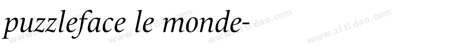 puzzleface le monde字体转换